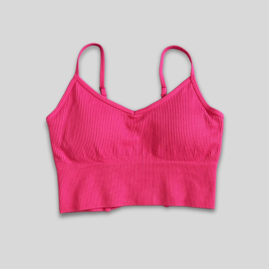 Conjunto de ioga feminino rosa 2 peças