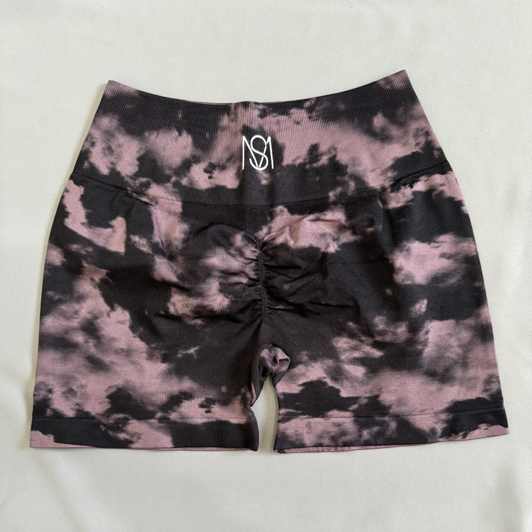 Tie-Dye Yoga Shorts, Legging and Semless Yog Set