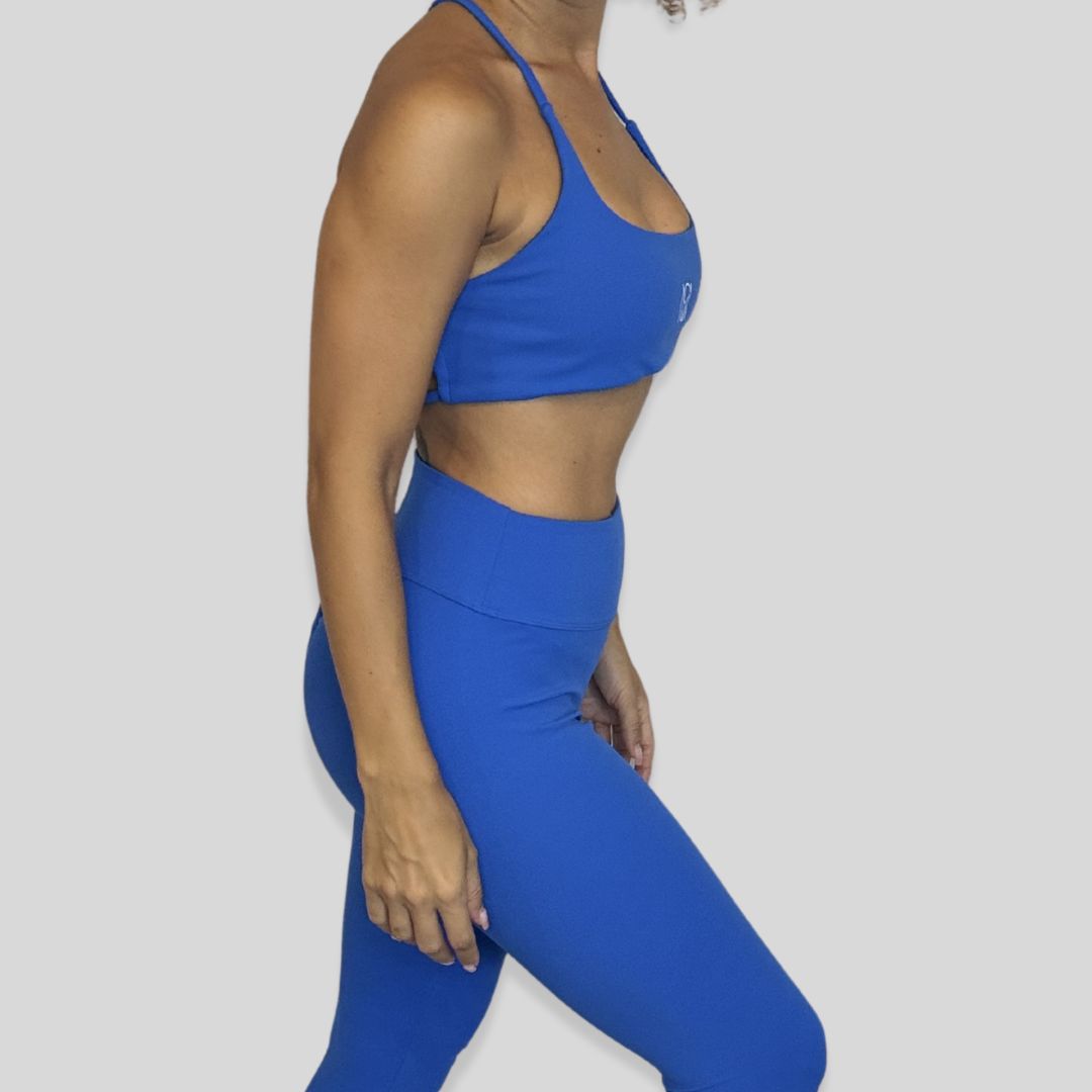 Blue Women Yoga Set 2 Pieces